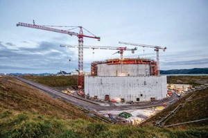 Fig. 2. Husky’s West White Rose CGS under construction at the Argentia yard. Image: Husky Energy.