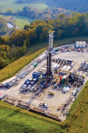 Fig. 3. A Southwestern Energy rig at work in West Virginia. Image: Southwestern Energy Co.