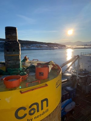 A CAN on deck after recovery