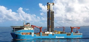 The newly designed 682-ft x 119-ft Huisdrill 12000 drillship, with an enhanced, third-generation, DMPT drilling package, rated for 13,200-ft water depths and well depths to 40,000 ft. is engineered to reduce flat times of drillships and semisubmersibles.