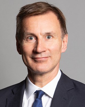Fig. 3. UK Chancellor of the Exchequer Jeremy Hunt. Image: Official portrait.