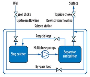 Fig. 7. Subsea boosting station schematic.