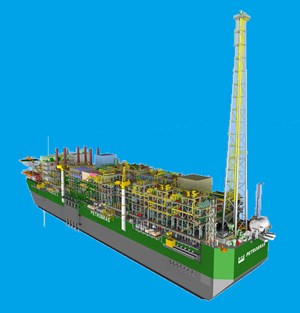 Fig. 3. Representing the growing investment level offshore Brazil, Petrobras recently launched a tender for two large FPSOs, P-84 and P-85. Image: Petrobras.