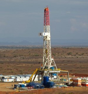 Tullow Oil production rig in Kenya