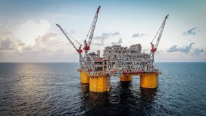 oil production platform in the Gulf of Mexico
