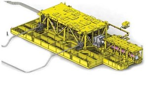 Fig. 4. Shown here is the Gas Export Riser Base (GERB) Module 3 that McDermott installed as part of its SURF work.