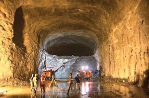 Fig. 1. The Mangalore storage facility, constructed in underground rock caverns, has a capacity of 11 MMbbl, and covers an area of 104.73 acres. Photo: Indian Strategic Petroleum Reserves Limited.