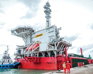 Fig. 5. Merakes gas field will be tied back to the Jangkrik FPU. Photo: Eni.