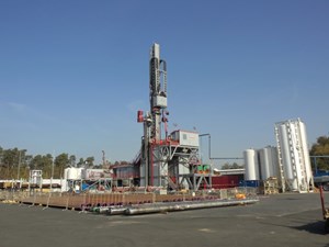natural gas production rig in Germany