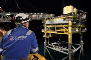 THREE60 Energy employee watching decommissioning activities offshore Europe
