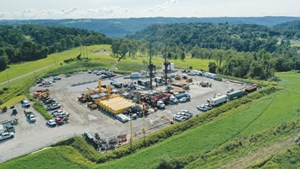 Fig. 2. Drill-out operations on the Utica Angelo pad. Image: Gulfport Energy Corp.