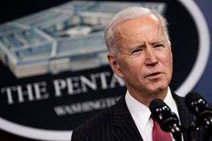 Biden in front of Pentagon talking about Permian Basin drilling