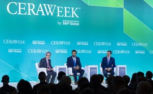 Bahrain leaders speaking about energy security and transition at CERAWeek 2023
