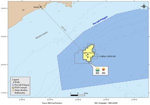 map of the oil discovery in Brazil&#x27;s Santos basin